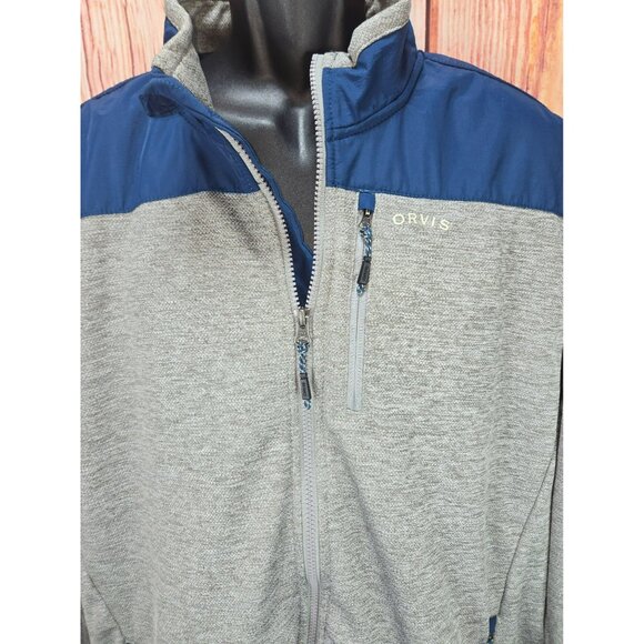 Orvis Mens Gray Full-Zip Colorblock Jacket Size XL - Picture 3 of 9